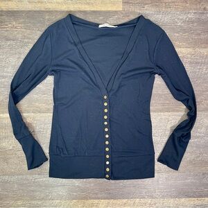 Nenona navy blue cardigan sweater top size small S B173